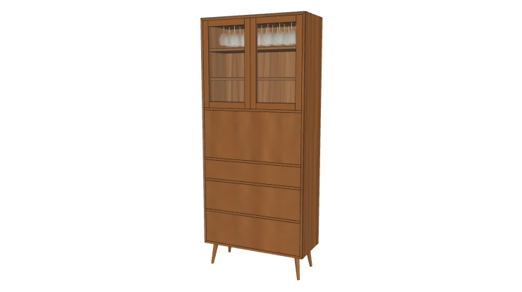 Retro vitrinekast